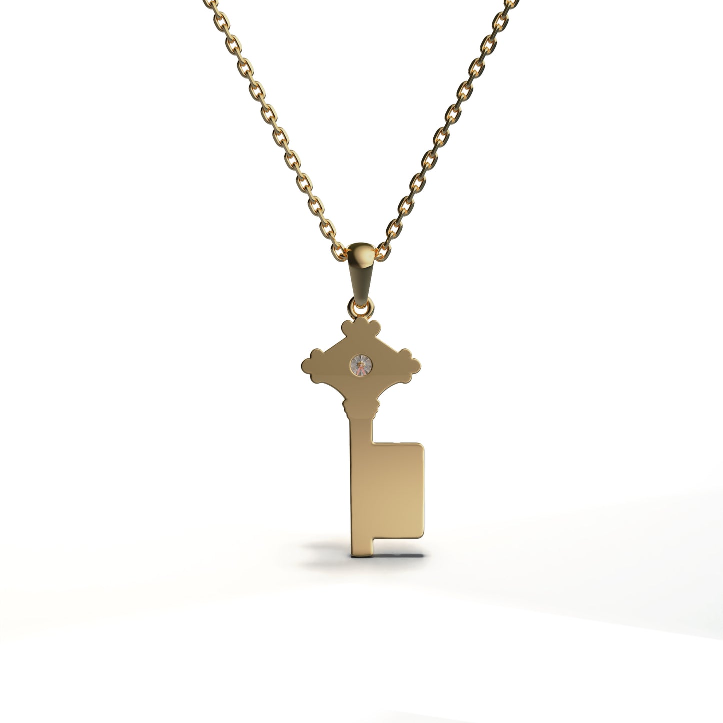 Diamond Key Pendant - KEY