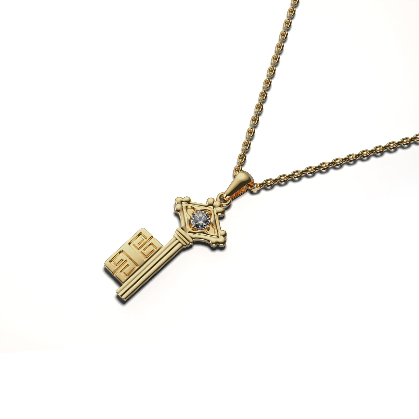 Diamond Key Pendant - KEY