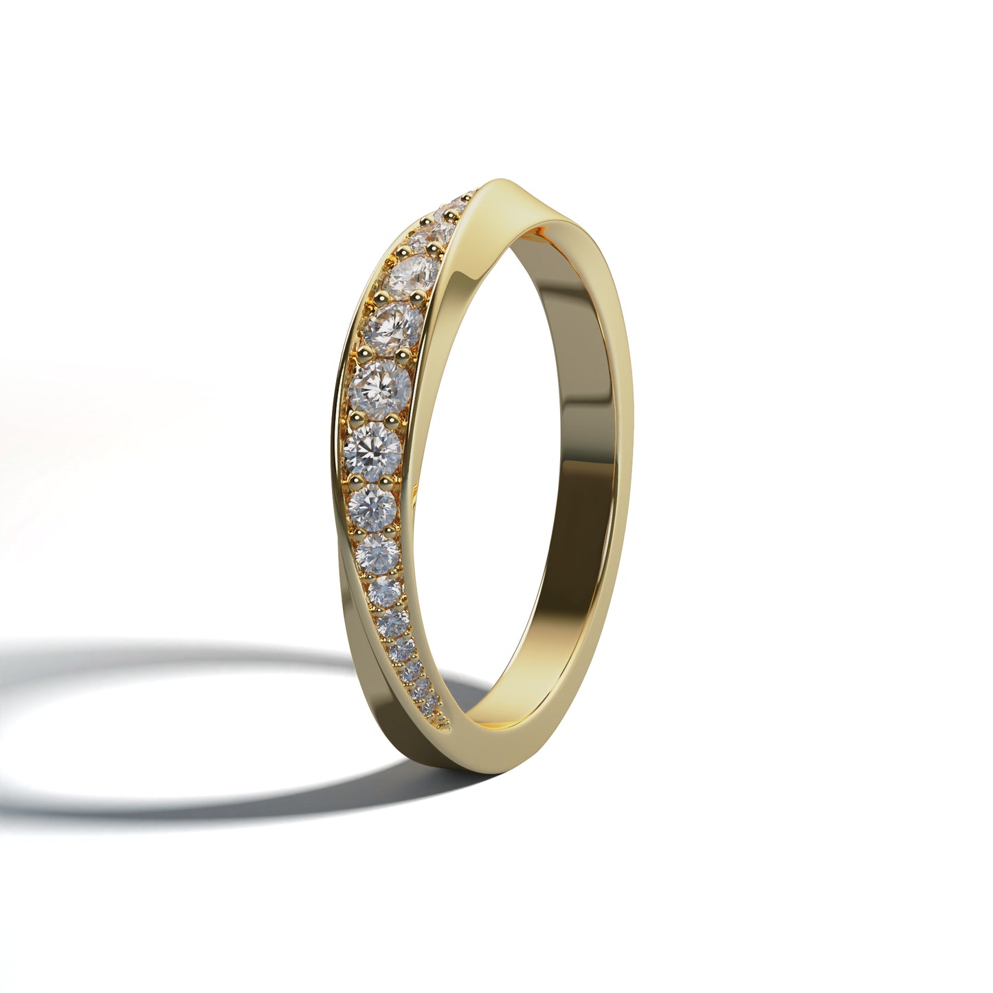 Diamond Wedding Band - MOBIUS