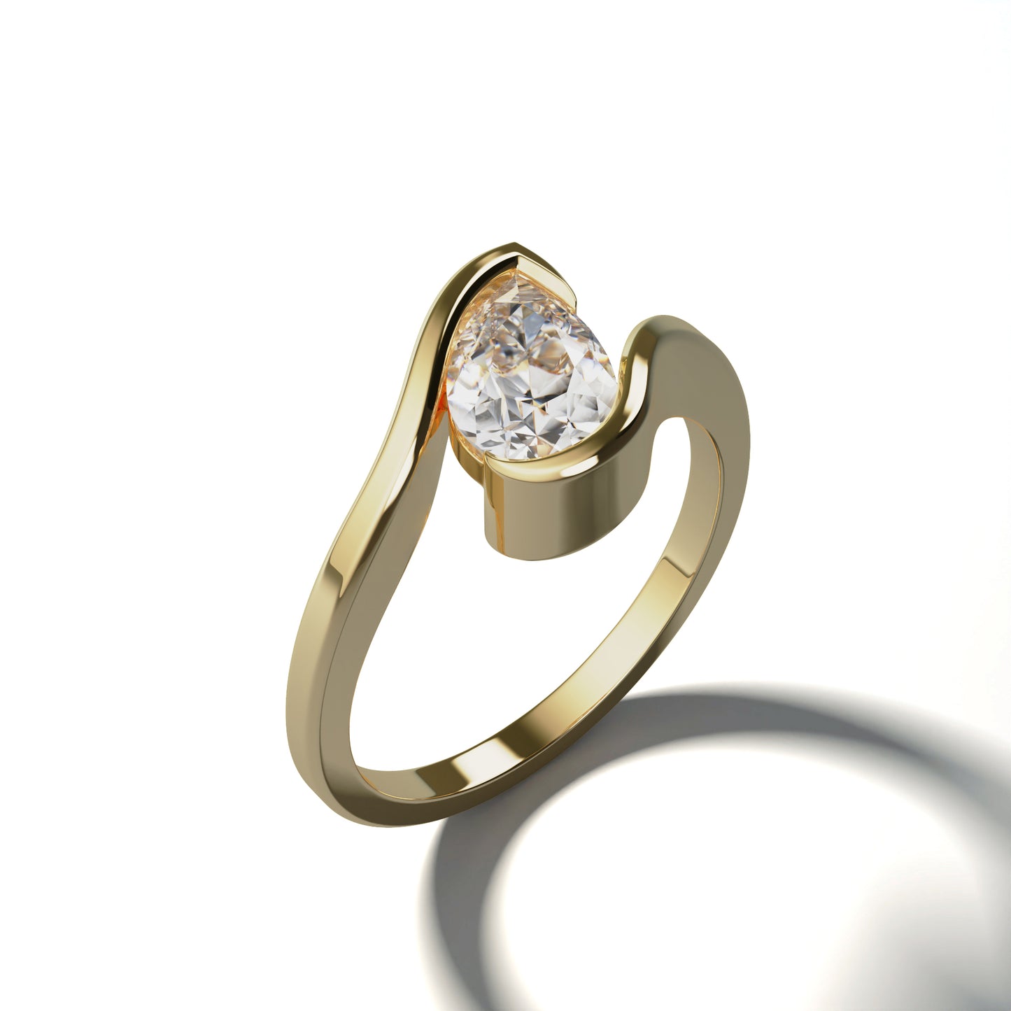 1ct Pear Diamond Solitaire - SWEPT