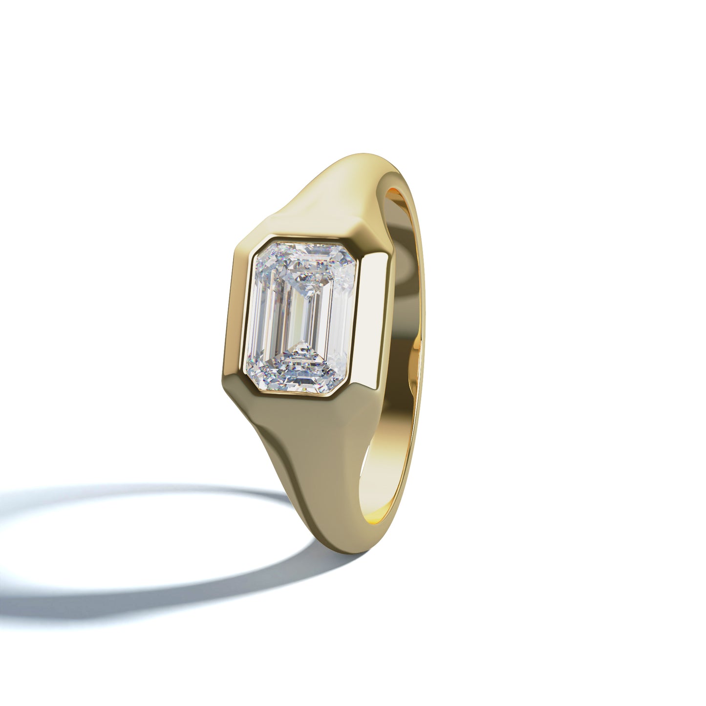 1ct Emerald-Cut Diamond Signet - ARCHITECT