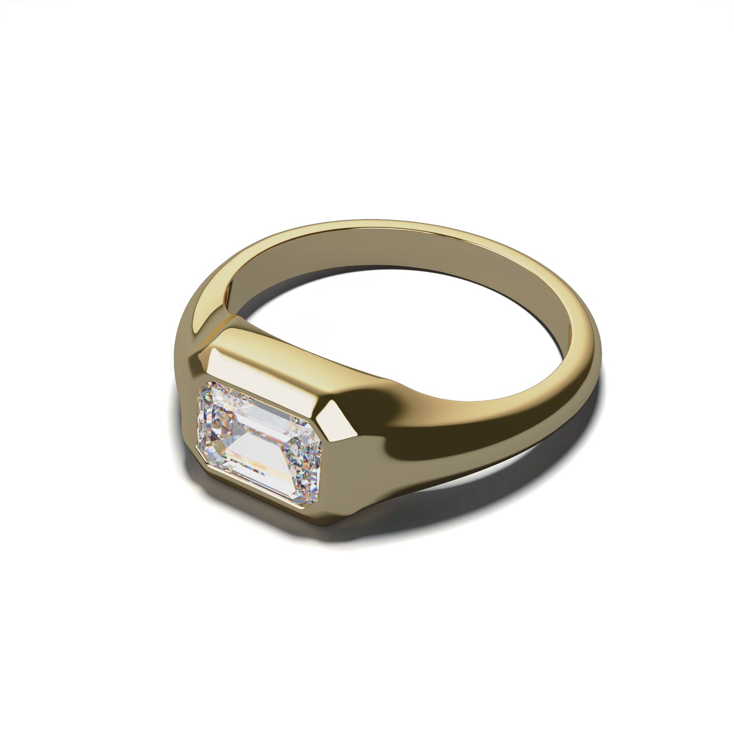 1ct Emerald-Cut Diamond Signet - ARCHITECT