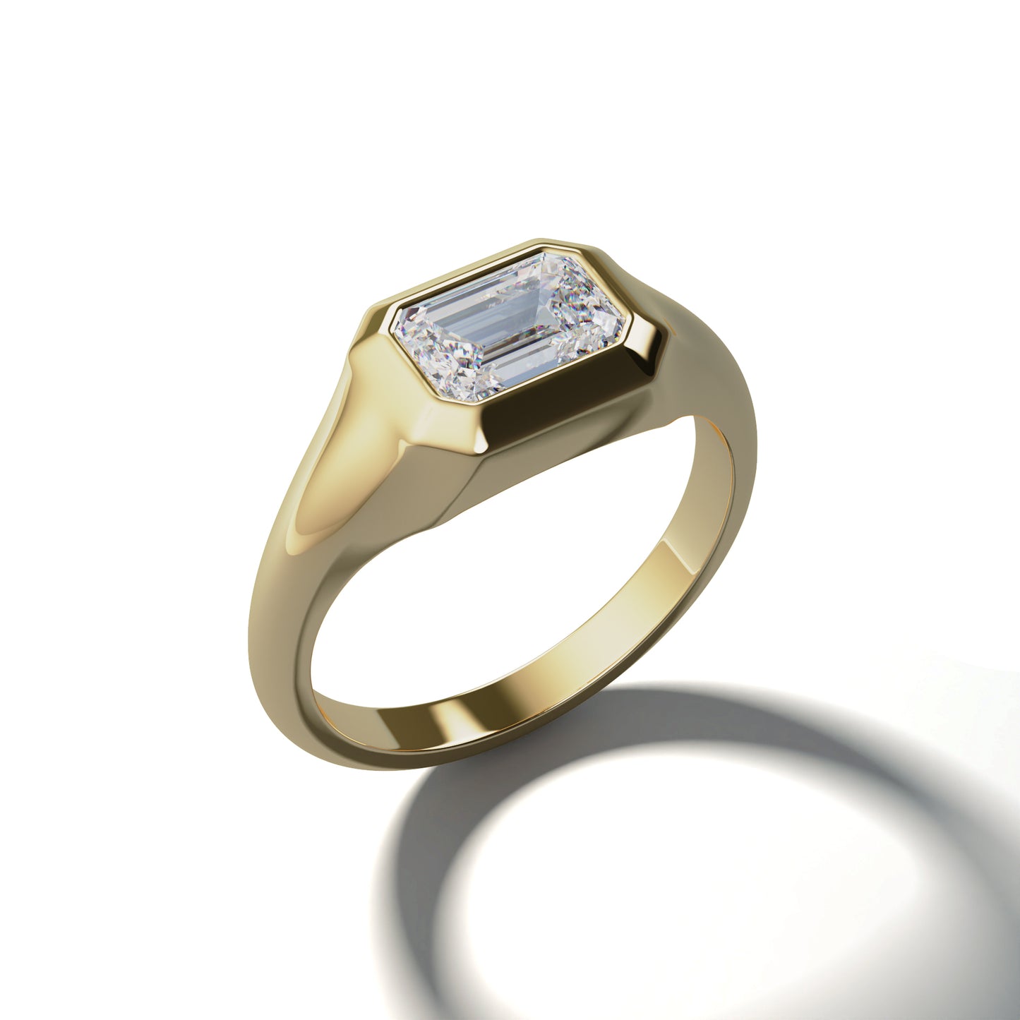 1ct Emerald-Cut Diamond Signet - ARCHITECT