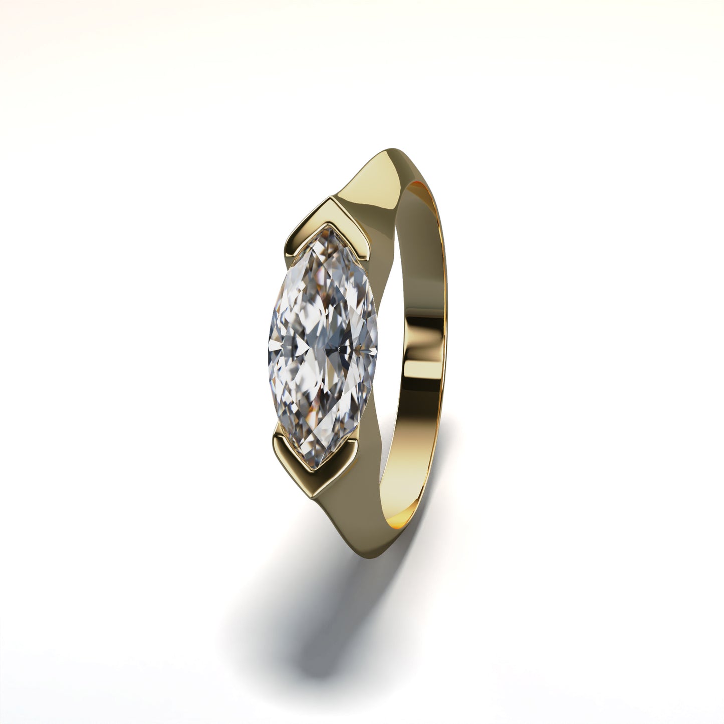 1ct Marquise Diamond Signet - ELYSIUM