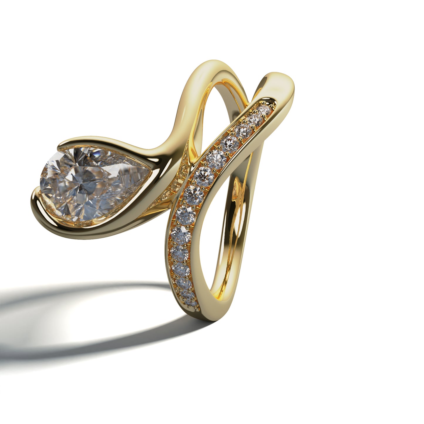 1ct Pear Diamond - AMOURÉ