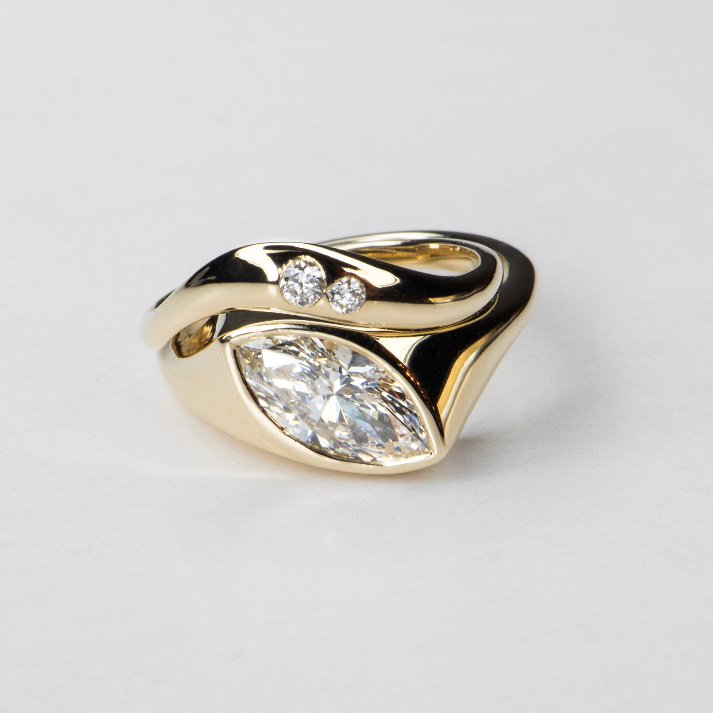 2ct Marquise Diamond Signet - OFFSET
