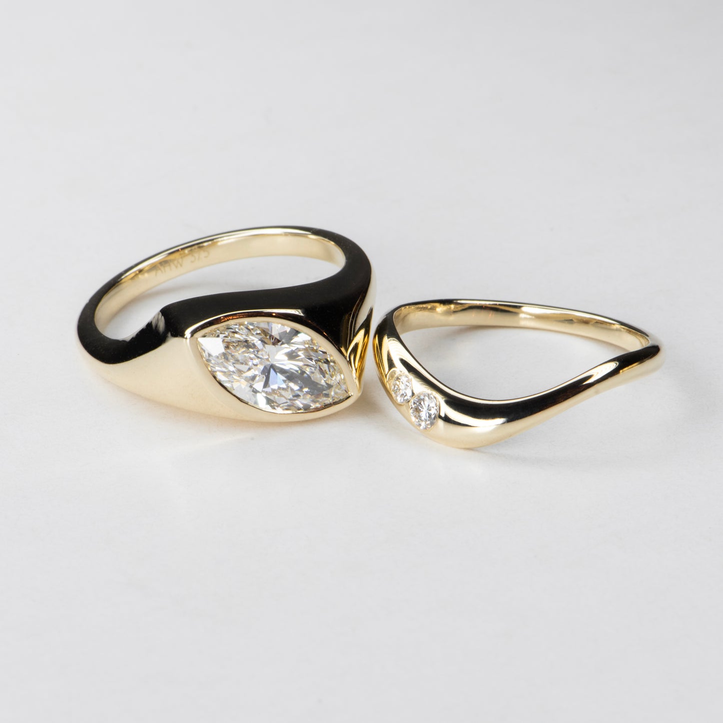 2ct Marquise Diamond Signet - OFFSET