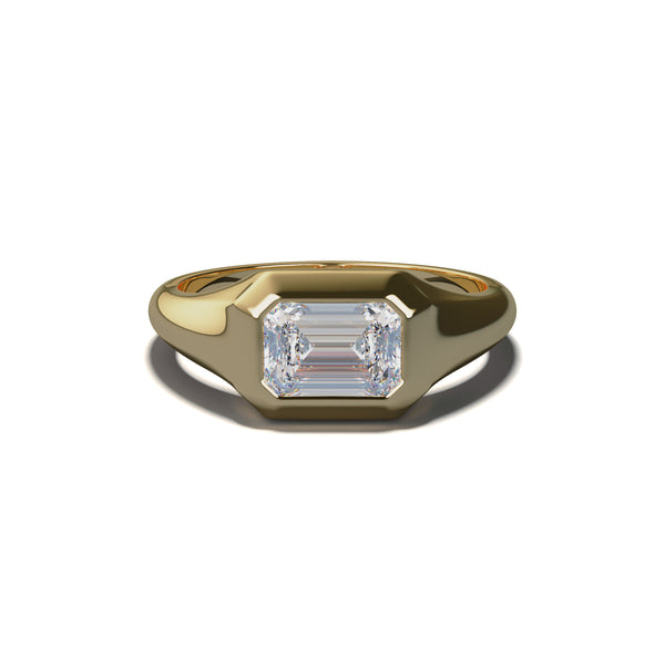 1ct Emerald-Cut Diamond Signet - ARCHITECT