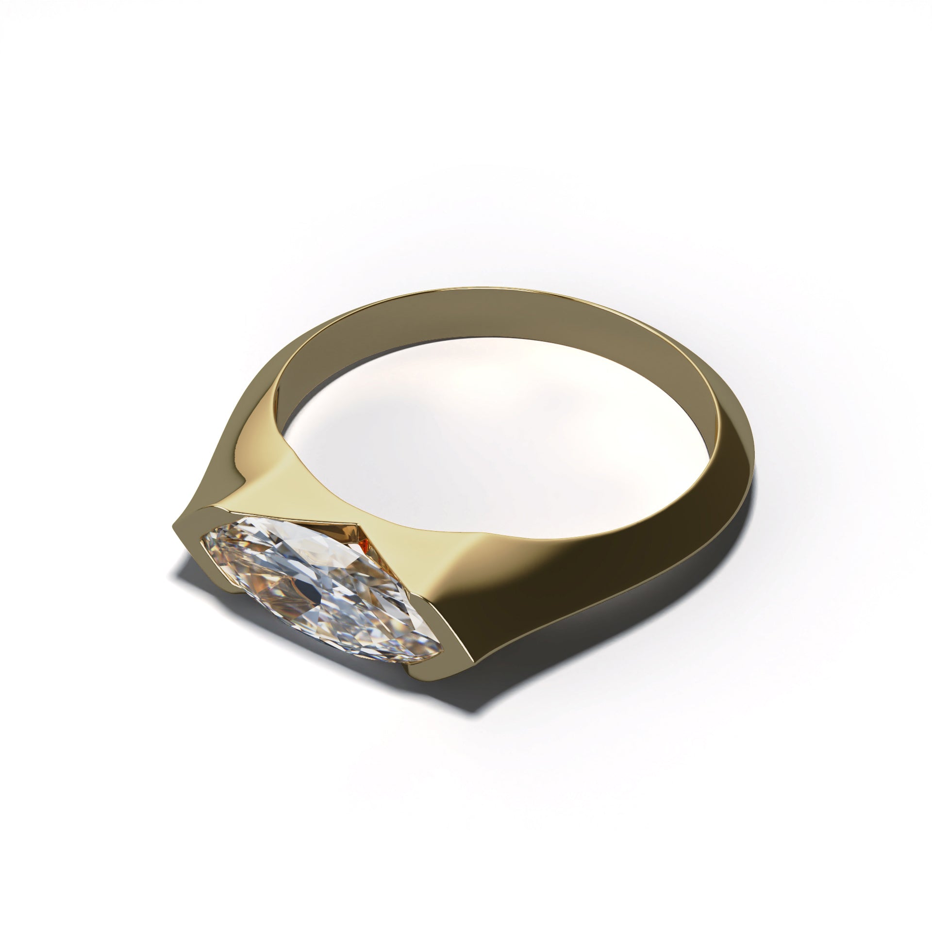 1ct Marquise Diamond Signet ELYSIUM