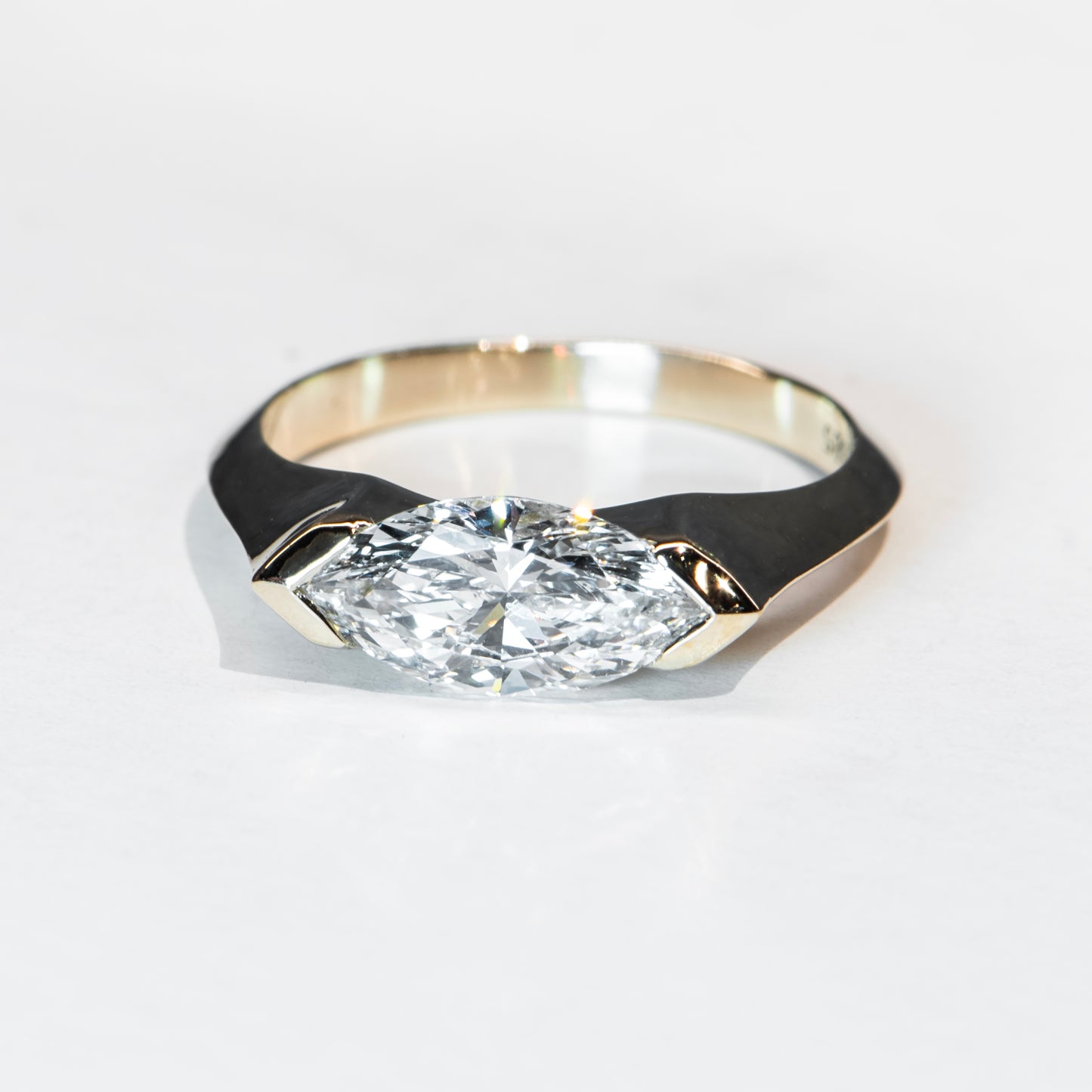 1ct Marquise Diamond Signet - ELYSIUM