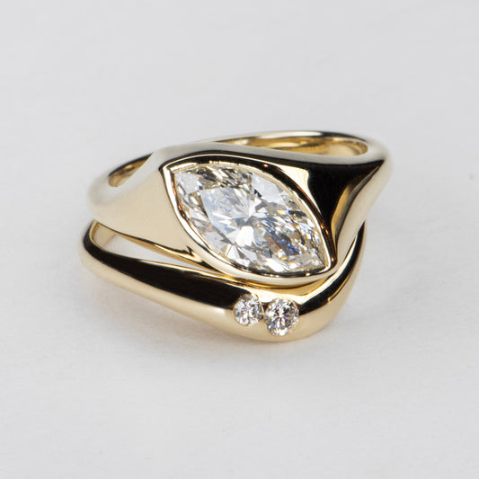 2ct Marquise Diamond Signet - OFFSET
