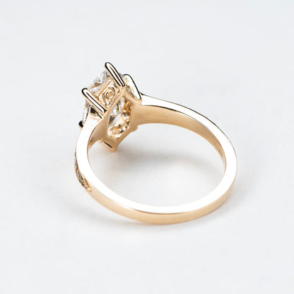 HAND ENGRAVED DUTCH MARQUISE SOLITAIRE