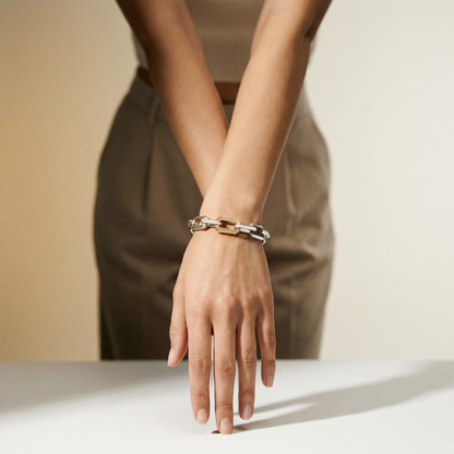 TWO-TONE OCTAGON DIAMOND BRACELET