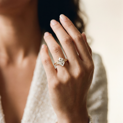 HAND ENGRAVED DUTCH MARQUISE SOLITAIRE
