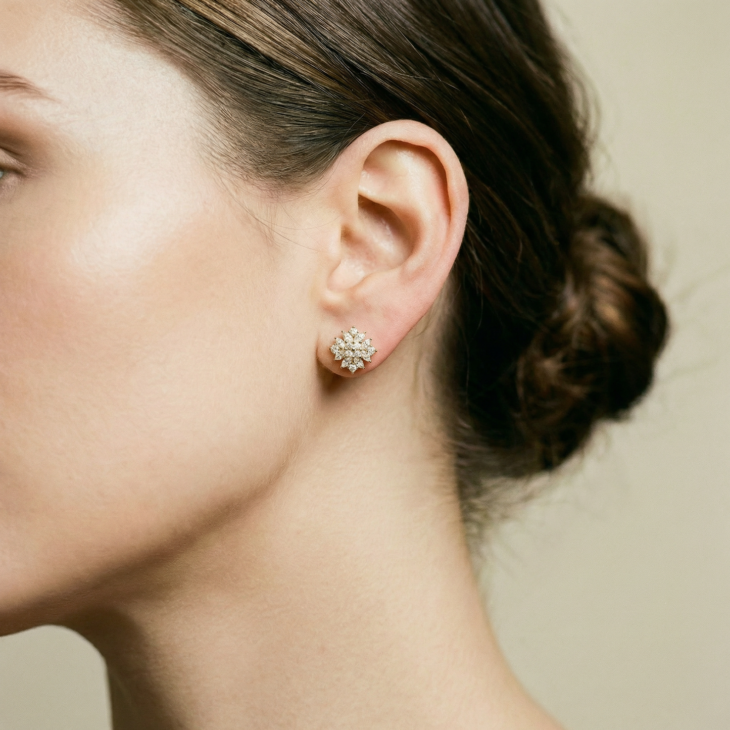ROUND MARQUISE STUDS