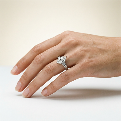 HAND ENGRAVED DUTCH MARQUISE SOLITAIRE