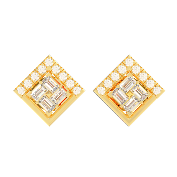 BAGUETTE SQUARE STUDS