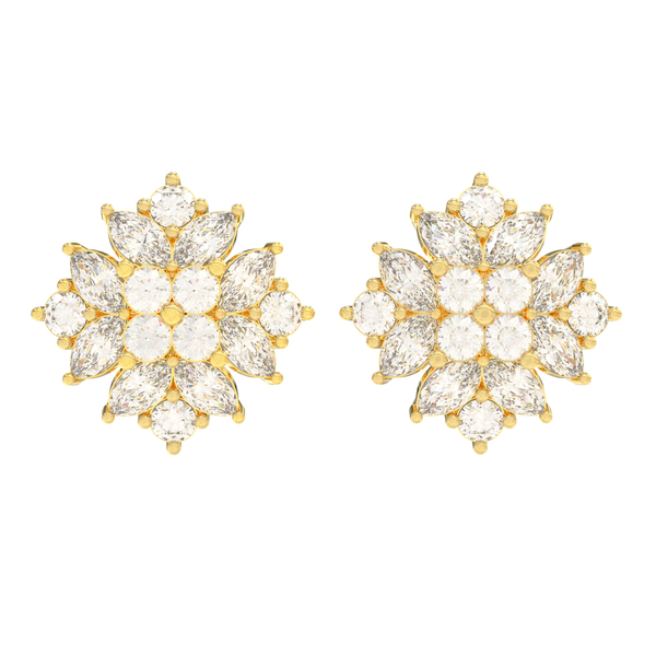 ROUND MARQUISE STUDS