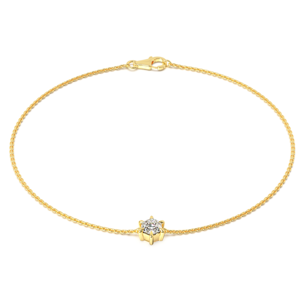 HEX SOLITAIRE CHAIN BRACELET