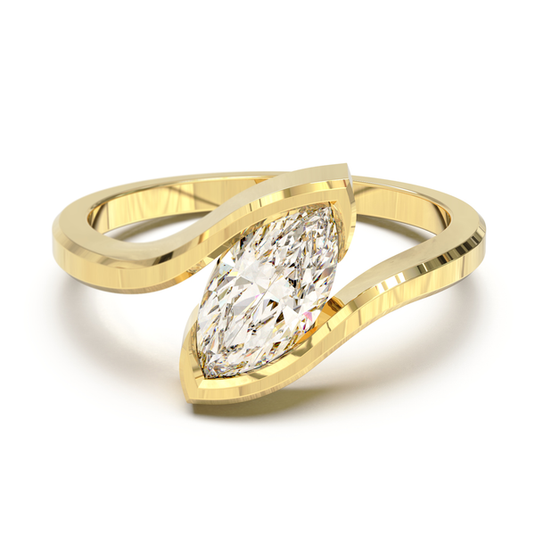 MARQUISE SOLITAIRE TWIST BAND